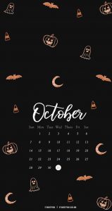 10+ Spooky Halloween Wallpaper Ideas : Peach and Black I Take You ...