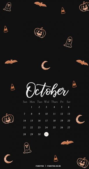 10+ Spooky Halloween Wallpaper Ideas : Peach and Black I Take You ...