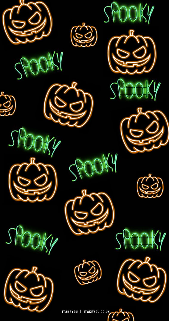 Halloween background with Jack o lantern isolated on black Scary face  pumpkin glowing in the dark Vector illustration  Scary faces Scary  Halloween backgrounds