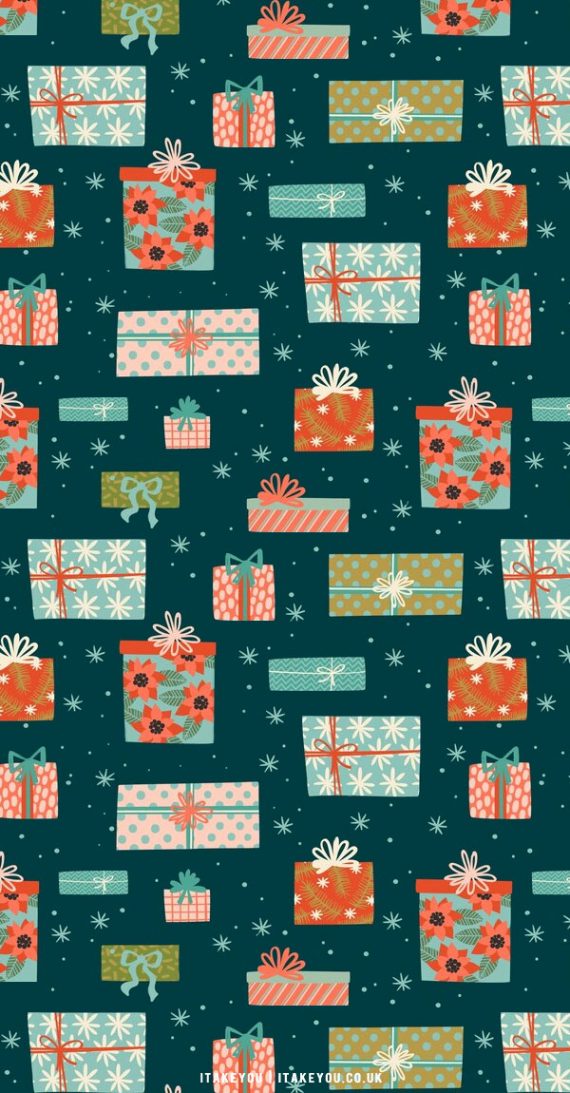 20+ Christmas Wallpaper Ideas : Presents Green Christmas Background I ...