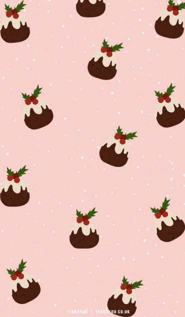 40+ Preppy Christmas Wallpaper Ideas : Christmas Pudding Wallpaper for ...