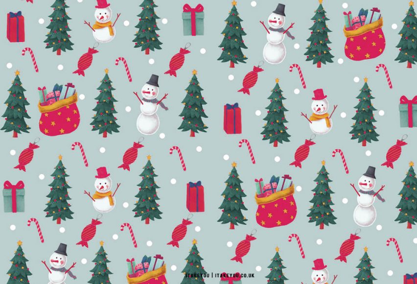 40+ Preppy Christmas Wallpaper Ideas : Pink Santa's Sack Wallpaper I ...