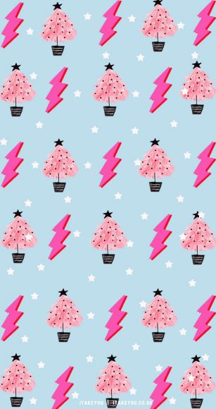 Preppy Christmas Wallpaper Ideas Lightning White Stars I Take