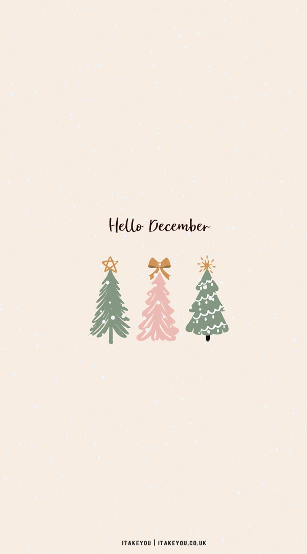 Hello December Christmas Tree Snow Decoration Red Golden Balls December HD  wallpaper  Peakpx