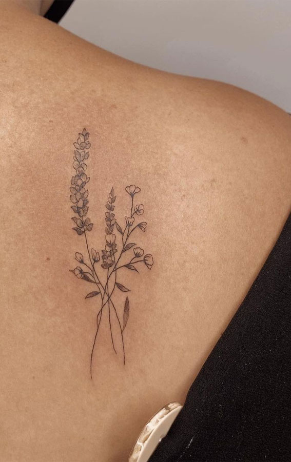 Flora Cherry Lavender Tattoos - Arm Chest Tattoo Stickers Body Art Tattoos  1pc S | eBay