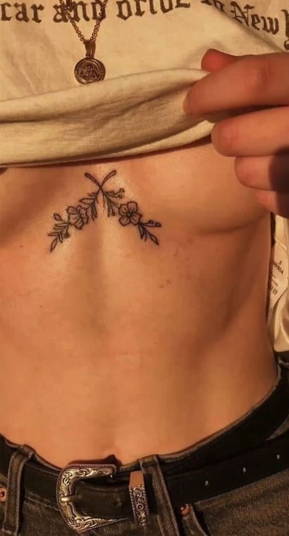30+ Beautiful Flower Tattoo Ideas : Flower Chest Tattoo