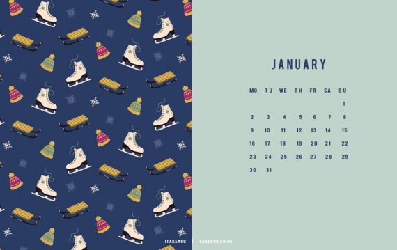 30+ January Wallpaper Ideas : Hat & Ice Skating Boots I Take You 