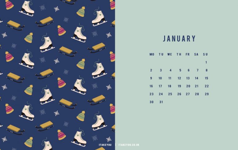 30+ January Wallpaper Ideas for 2023 : Hat & Ice Skating Boots I Take ...