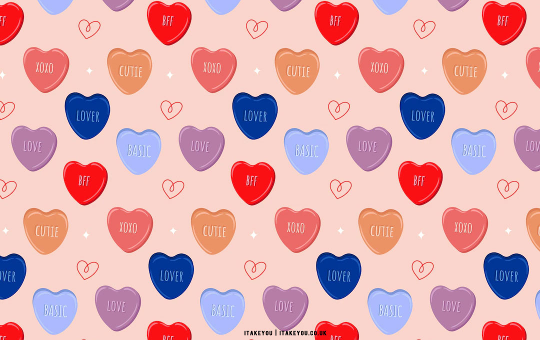 234143 Candy Hearts Background Images Stock Photos  Vectors   Shutterstock