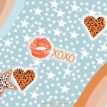 40+ Cute Valentine's Day Wallpaper Ideas : Wild Heart & Kiss Blue