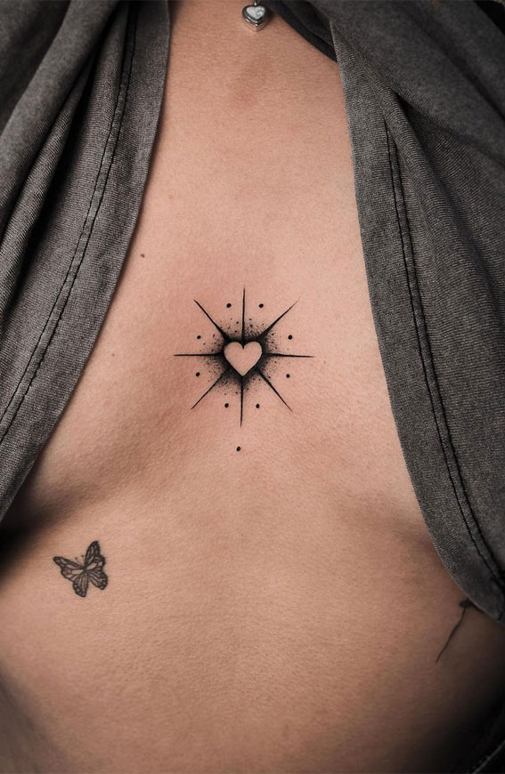 70+ Beautiful Tattoo Designs For Women : Butterfly & Love Heart Tattoo