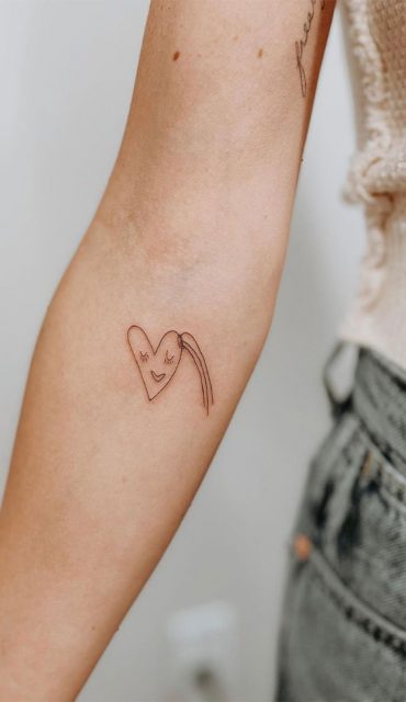 70+ Beautiful Tattoo Designs For Women : Little Doddle Heart I Take You ...