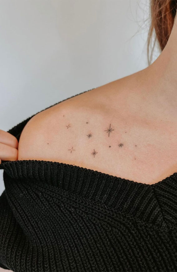 star tattoo designs for girls on shoulder
