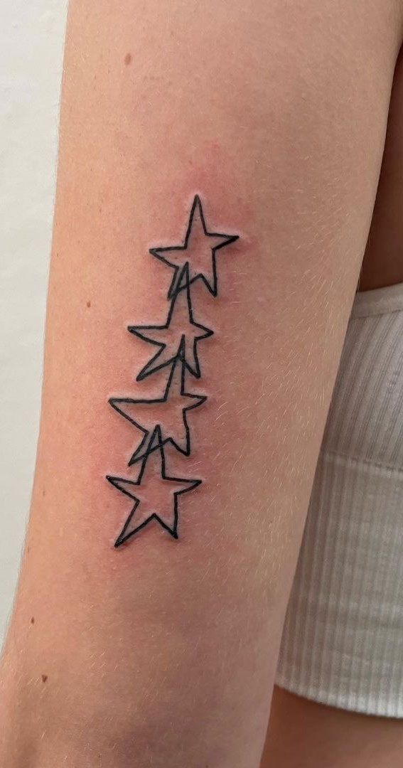 Tattoo of Stars Leg