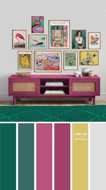 Light Grey Living Room with Berry and Green I Take You | Wedding ...