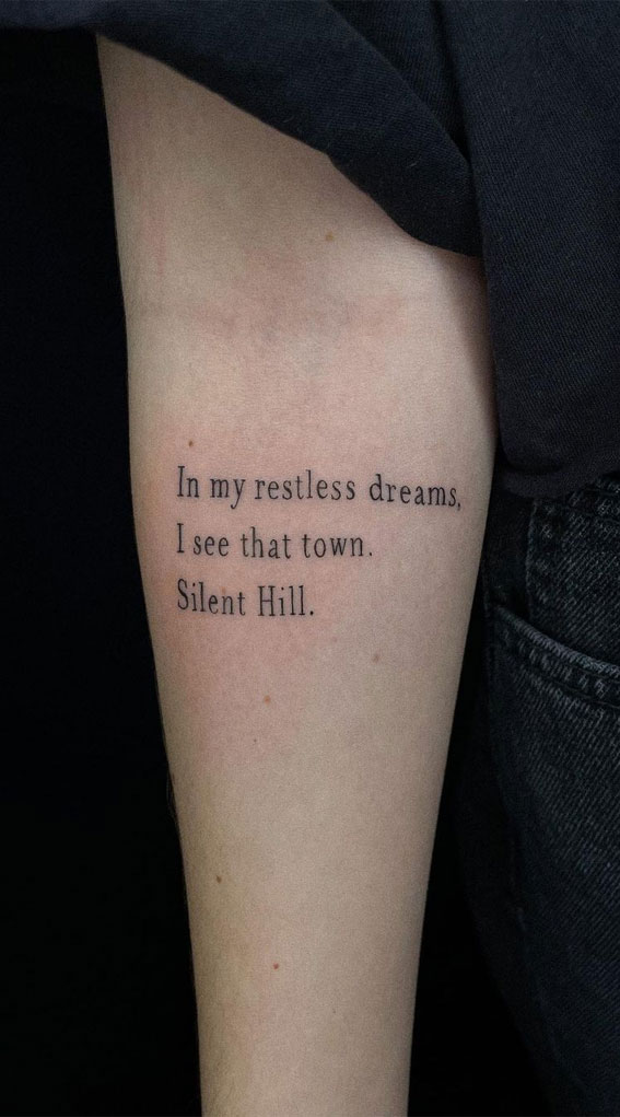 40 Meaningful Word Tattoos : In My Restless Dreams