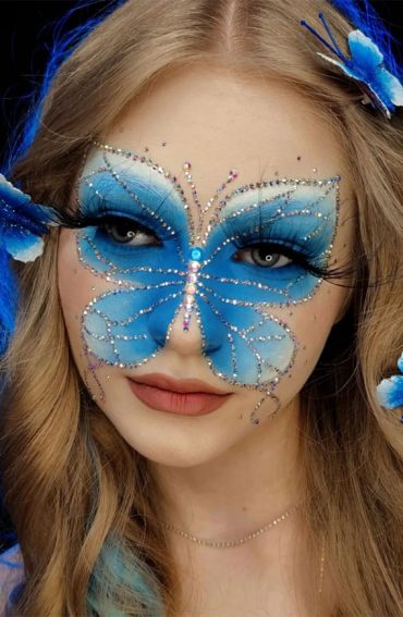 Butterfly Hot Makeup Trends For The Season Ombre Blue Butterfly Face Makeup I Take You