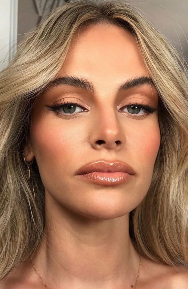 Summer Makeup Looks That Shine Sultry Glossy Nude Lips I Take You Wedding Readings 1460