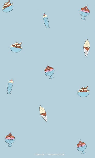 20 Shades of Serenity Blue Wallpaper Ideas : Ice Cream Blue Background ...