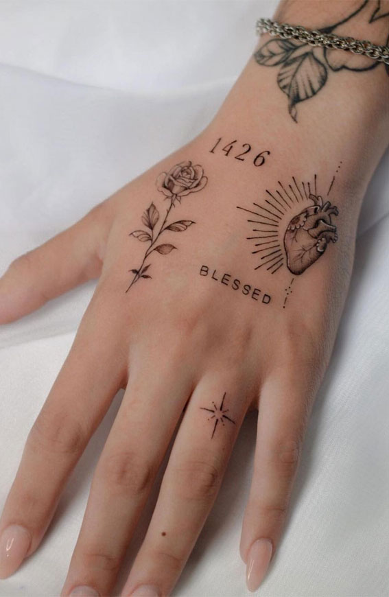 39 Inked Sentiments Exploring Meaningful Tattoos : Blessed Tattoo on Hand