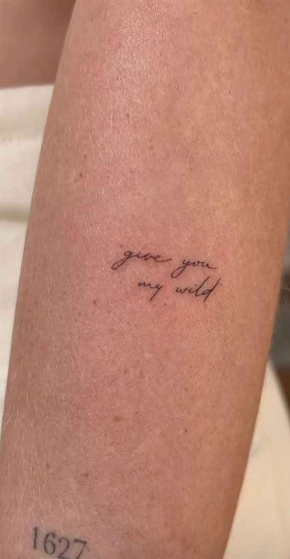 Enchanted Melodies Taylor Swift Tribute Tattoo Ideas : Give You My Wild