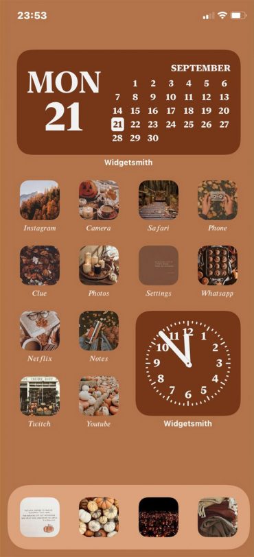 Aesthetic Fall Ios Home Screen Ideas September Widgetsmith Idea I Take You Wedding Readings