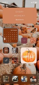 Aesthetic Fall IOS Home Screen Ideas : Pumpkin + Brown & Purple I Take ...