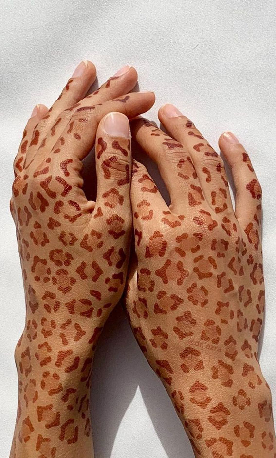 50 Timeless Allure of Henna Designs : Leopard Print Inspired Henna
