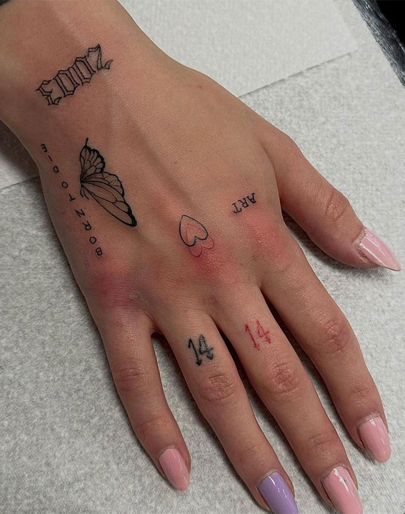 50 Small Tattoo Ideas Less is More : Mix n Match Tattoos on Hand