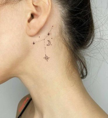 Whispered Ink 40 The Beauty of Ear Tattoos : Cancer Zodiac Star Sign I ...