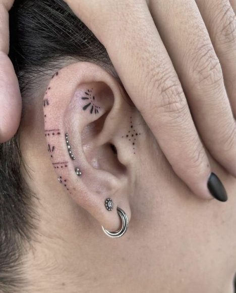 Whispered Ink 40 The Beauty Of Ear Tattoos Inside And Ear Tattoos I Take You Wedding Readings