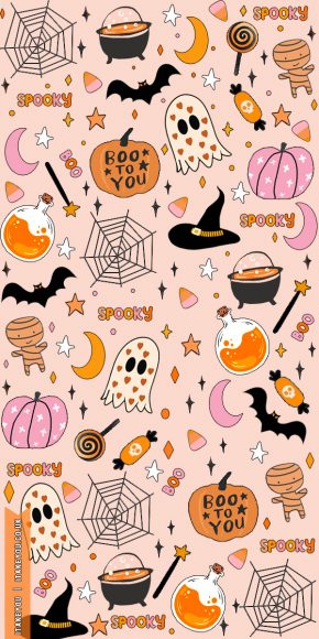 20+ Chic And Preppy Halloween Wallpaper Inspirations : Sweetest Ghost I ...