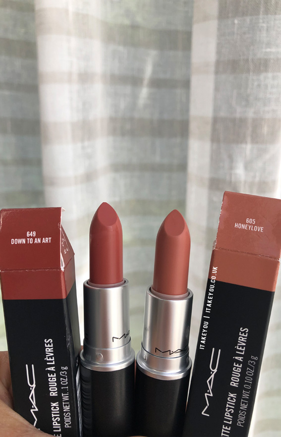 Down To An Art vs Mull It Over vs Taupe Mac Lipstick