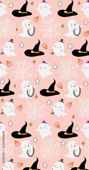 20+ Chic And Preppy Halloween Wallpaper Inspirations : Ghost & Witch's ...