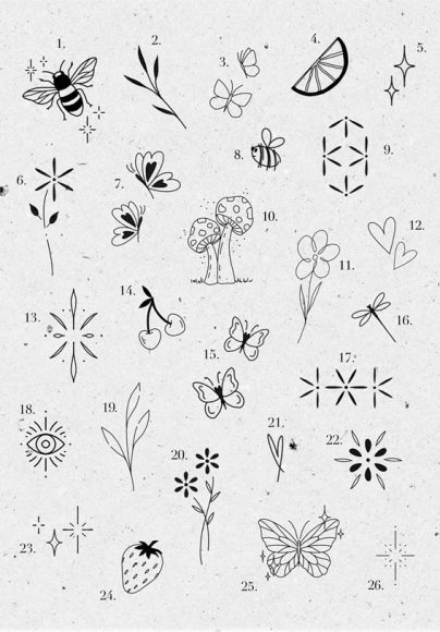 Tiny Treasures Meaningful Small Tattoo Inspirations : Bee & Flowers I ...