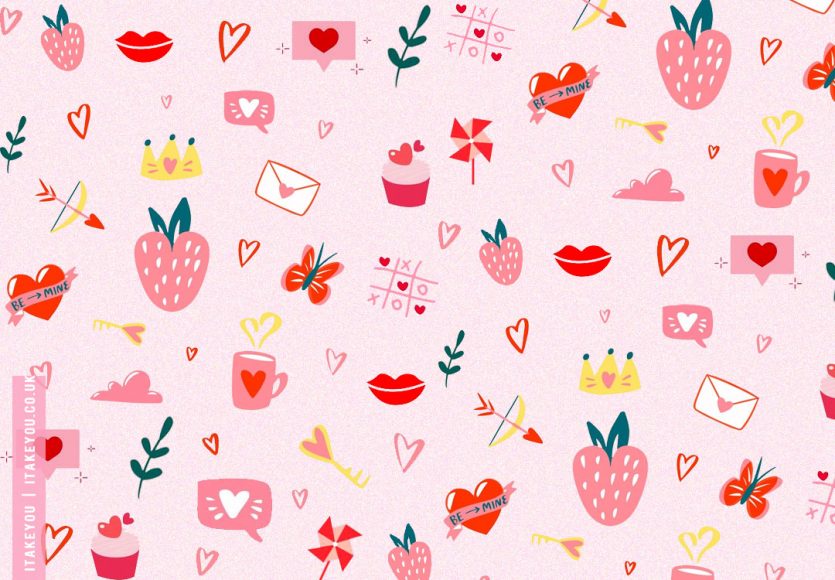 Enchanting Valentine’s Wallpaper Inspirations : Pink Strawberry ...