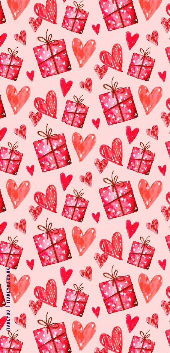 40+ Cute Valentine's Day Wallpaper Ideas : Wild Heart & Kiss Blue