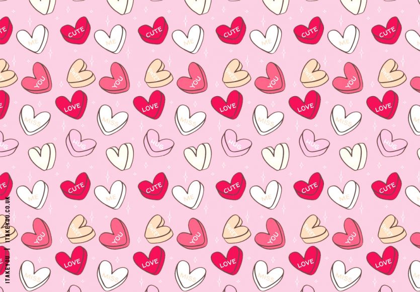 Enchanting Valentine's Wallpaper Inspirations : Three Tone Love Hearts ...