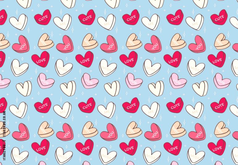 Enchanting Valentine's Wallpaper Inspirations : Three Tone Love Hearts ...