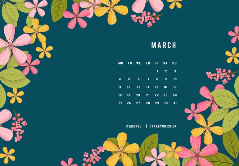 Inspiring March Wallpaper Ideas for a Vibrant Spring : Floral Calendar ...