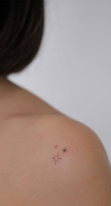 Celestial Charms 20+ Star Tattoo Designs : Sparkles on Shoulder I Take ...