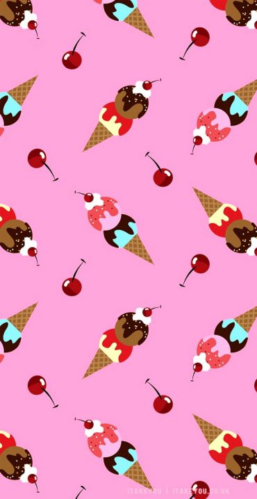 30 Aesthetic Summer Wallpapers For Iphone Cherry Ice Cream I Take