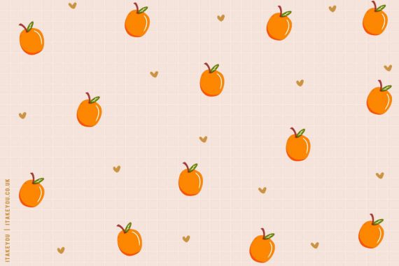 12 Fruity Wallpaper Ideas For Desktop & Laptop : Tangerine & Love Heart 