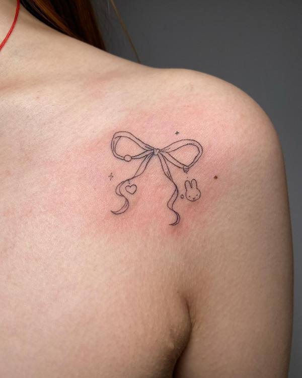 miffy and bow tattoo, bow tattoo simple, bow tattoo, bow tattoo dainty, archery bow tattoo, bow tattoo meaning, archery bow tattoo meaning, bow tattoo designs