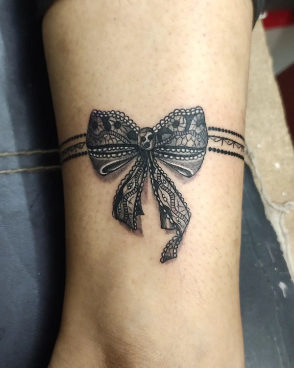 lace bow tattoo, bow tattoo simple, bow tattoo, bow tattoo dainty
