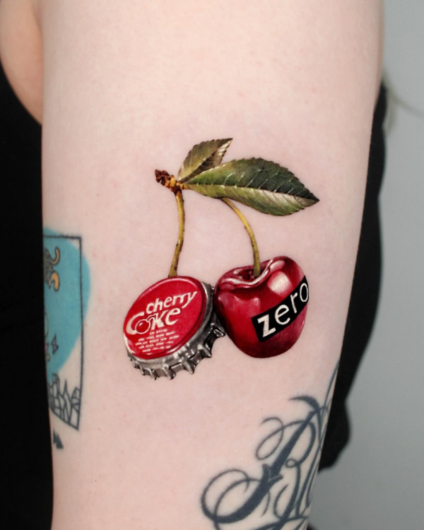 Cherry Coke Zero tattoo, cherry tattoo, cherry tattoo designs, cherry tattoo minimalist, Cherry tattoos for females, simple cherry tattoo, Cherry tattoo small, cherry tattoo meaning, Cherry tattoo ideas 