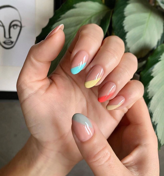 colourful french manicure, colored french nails, colorful french tips, colorful french nails, colourful french manicure ideas, colourful french tip  manicure, colourful french tip nails, coloured french tips short nails, colored french tips almond, Colourful french manicure simple, coloured french tip acrylic nails, modern french manicure, Colourful french manicure acrylic