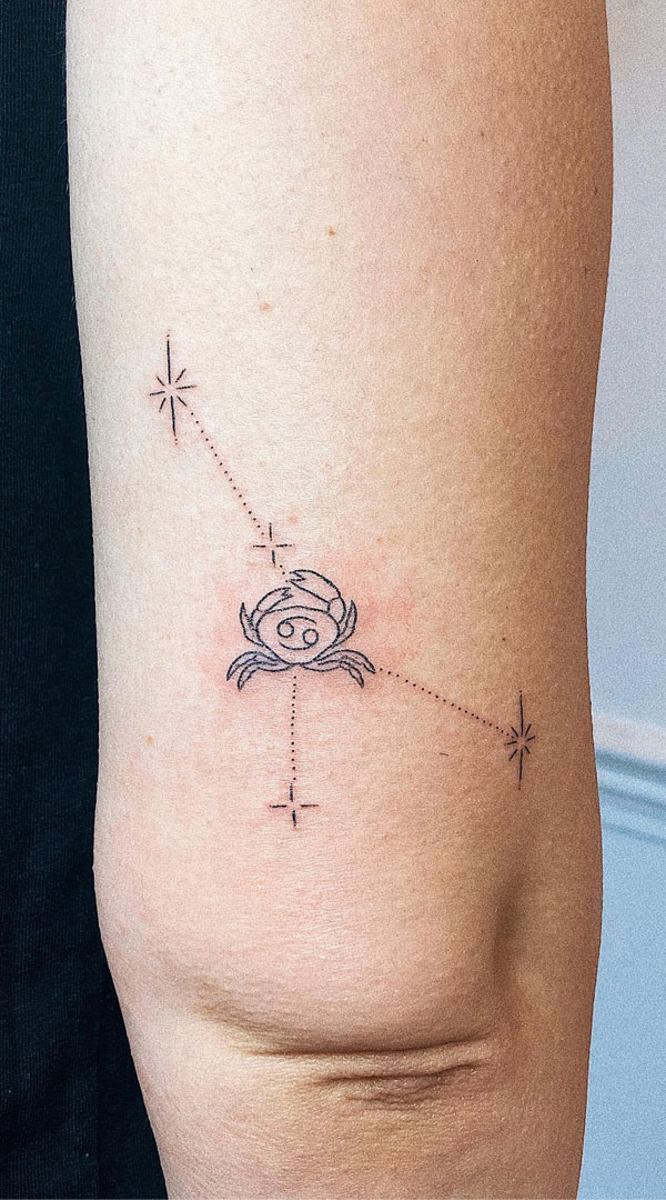Cancer Constellation, constellation tattoos small, arm tattoos
