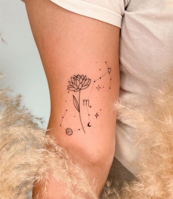 scorpion constellation tattoo, tattoo ideas