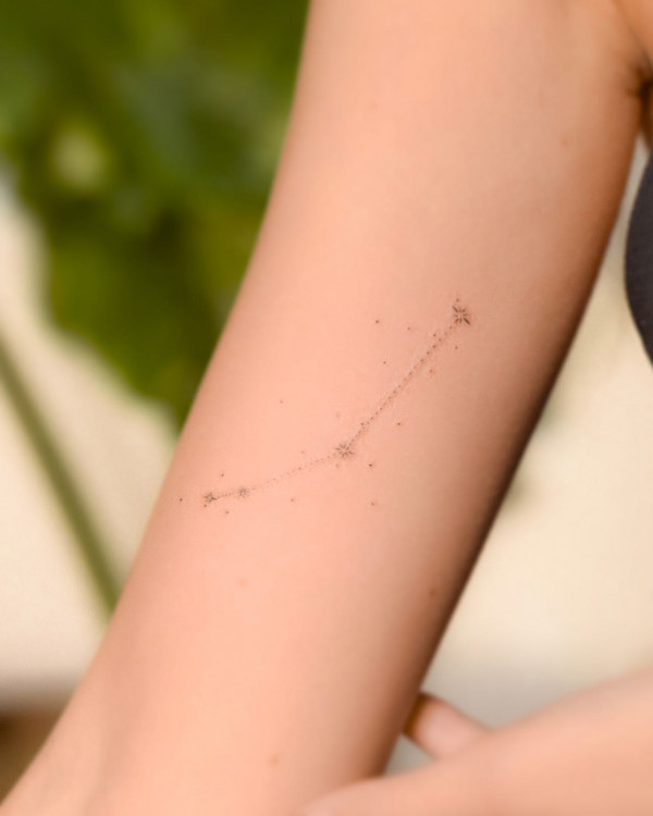 Aries constellation tattoo